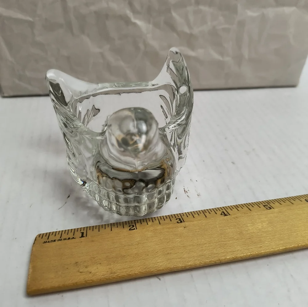Avon Vintage Clear Glass Dove Candle Holder Genuine